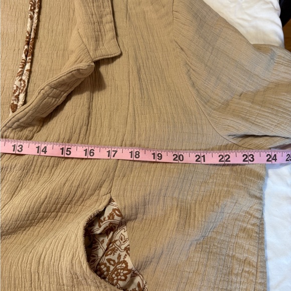 DownEast 100% Cotton Textured Beige Blazer Jacket Women’s Casual Lightweight L - Picture 7 of 7